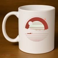 Solitude Red Sun 11oz C Handle Ceramic Mug thumb 4