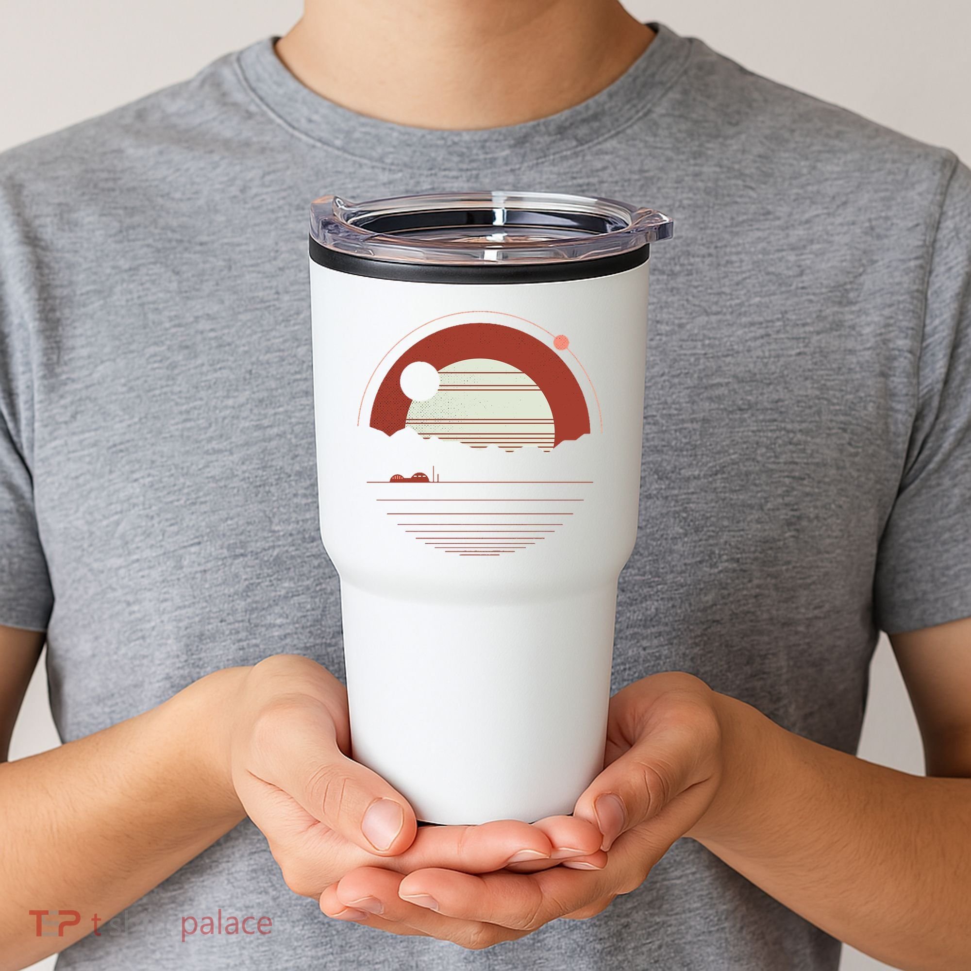 Solitude Red Sun Tumbler