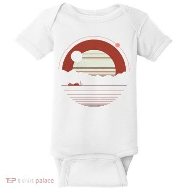 Solitude Red Sun Baby Bodysuit