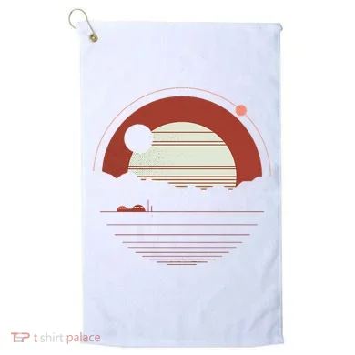 Solitude Red Sun Golf Towel