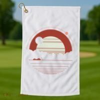 Solitude Red Sun Golf Towel thumb 1
