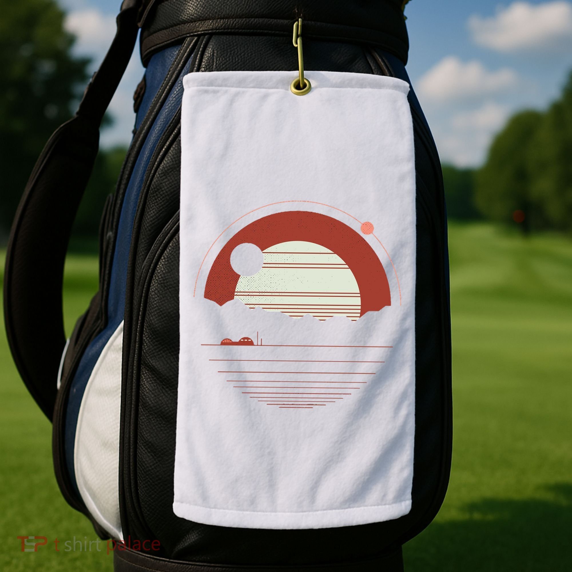 Solitude Red Sun Golf Towel