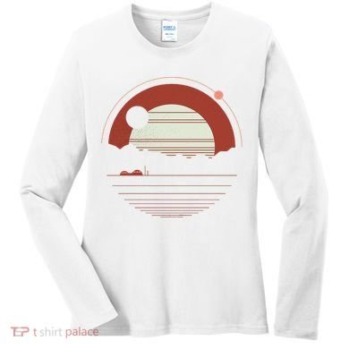 Solitude Red Sun Women's Long Sleeve Shirt