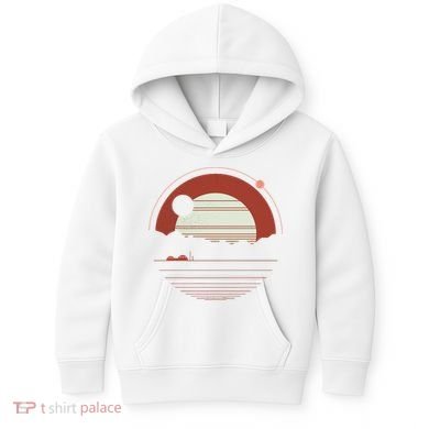 Solitude Red Sun Kids Hoodie