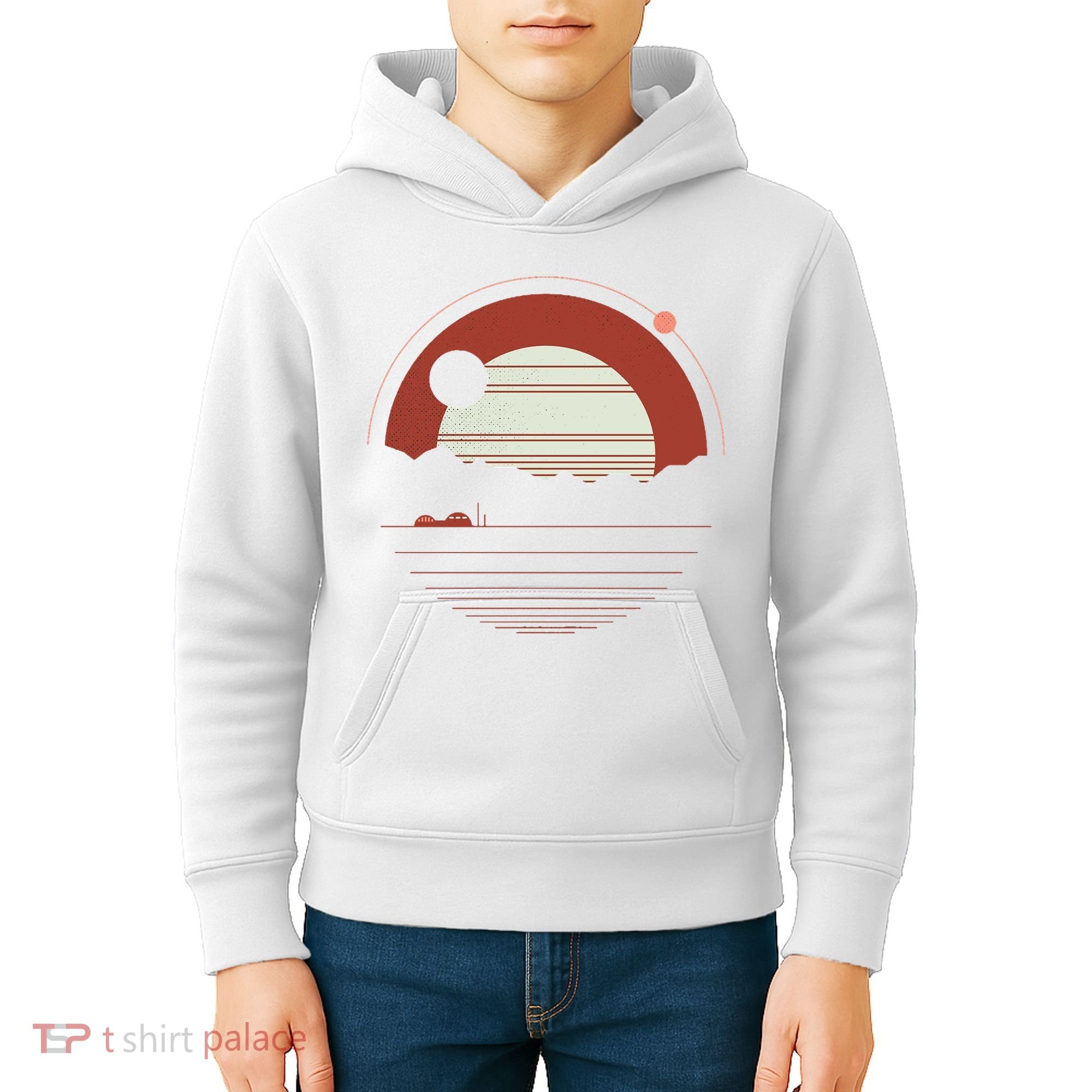 Solitude Red Sun Kids Hoodie