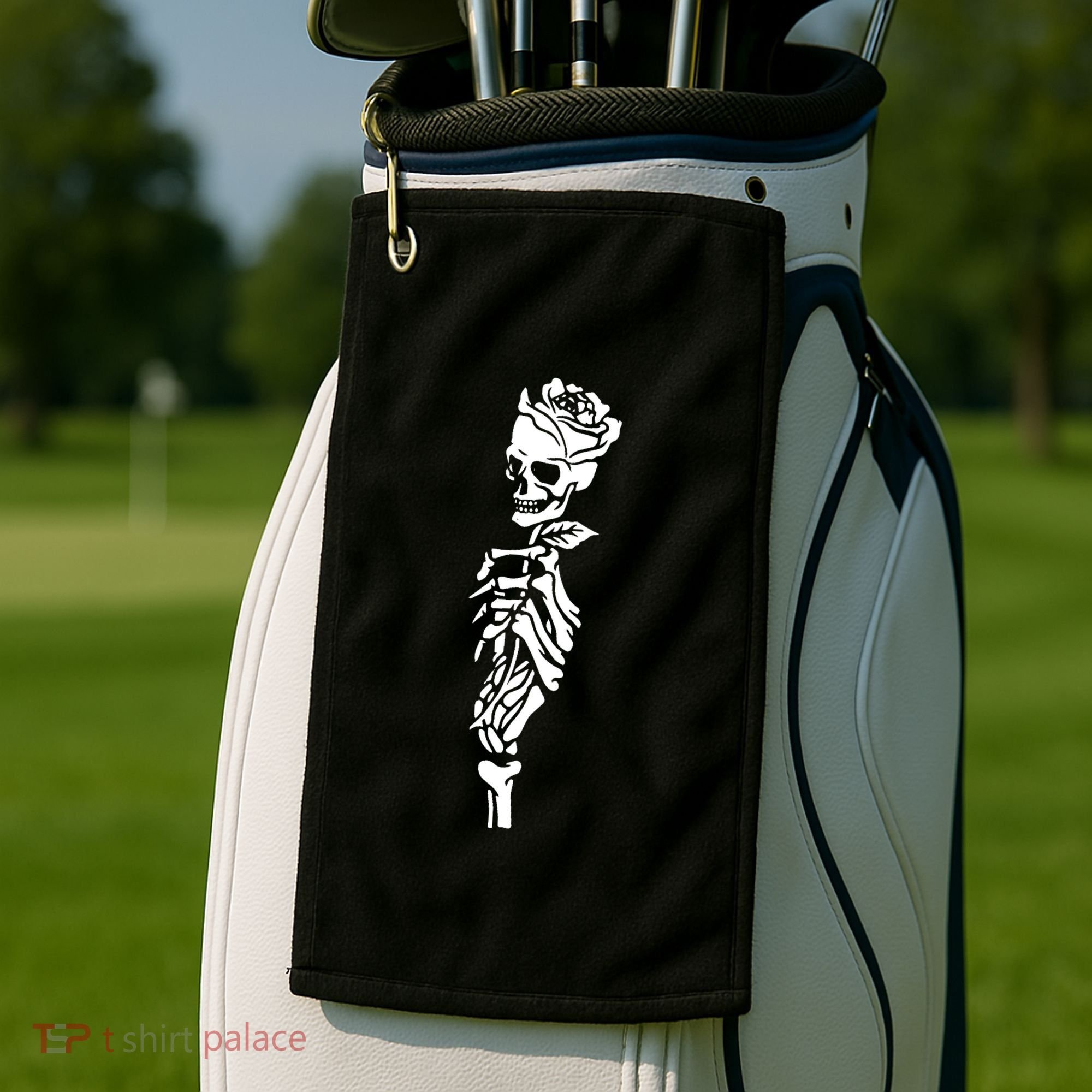 Skull Rose Golf Towel