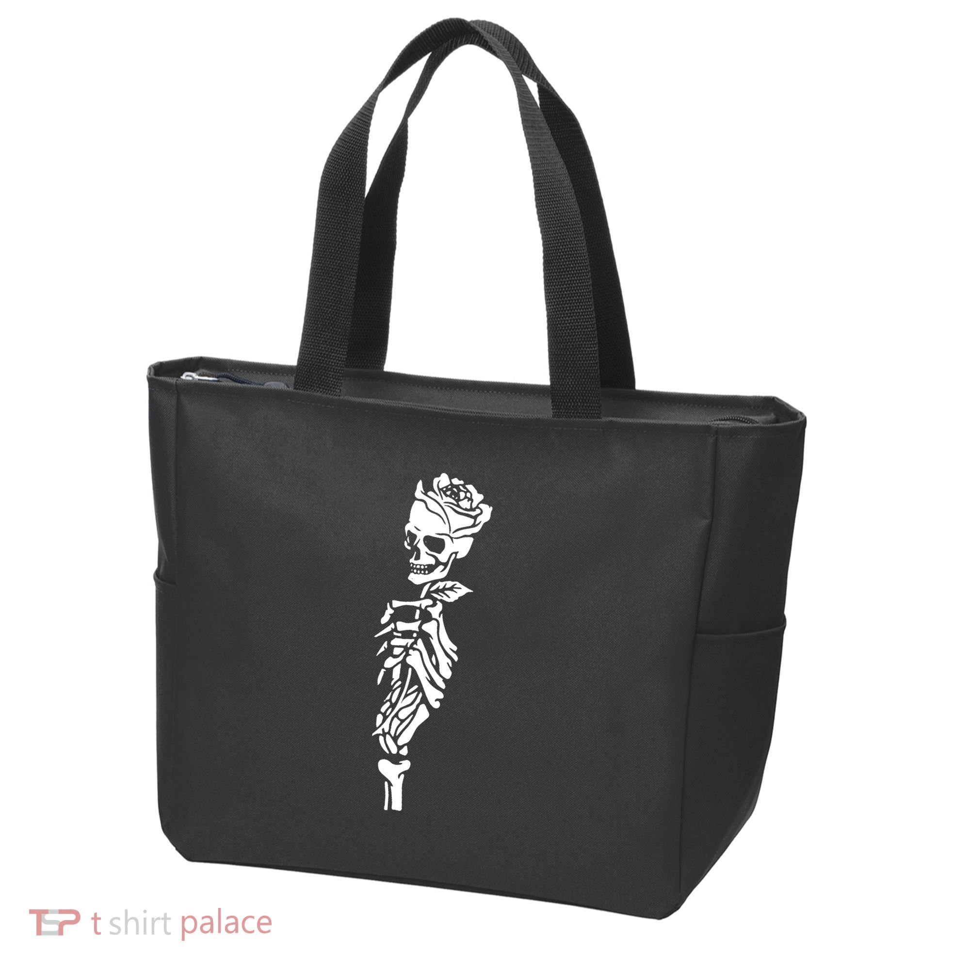 Skull Rose Tote Bag