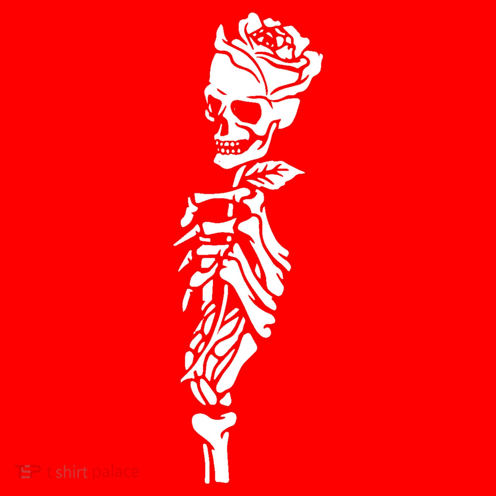 Skull Rose Santa Hat