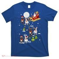 Santa Riding Sleigh French Bulldog Christmas Reindeer Gift T-Shirt thumb 0