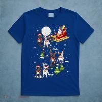 Santa Riding Sleigh French Bulldog Christmas Reindeer Gift T-Shirt thumb 5