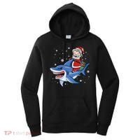 Santa Riding Shark Christmas Pajamas Women's Hoodie thumb 0