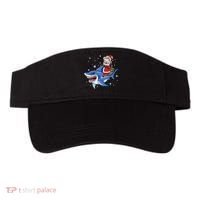 Santa Riding Shark Christmas Pajamas Visor thumb 0