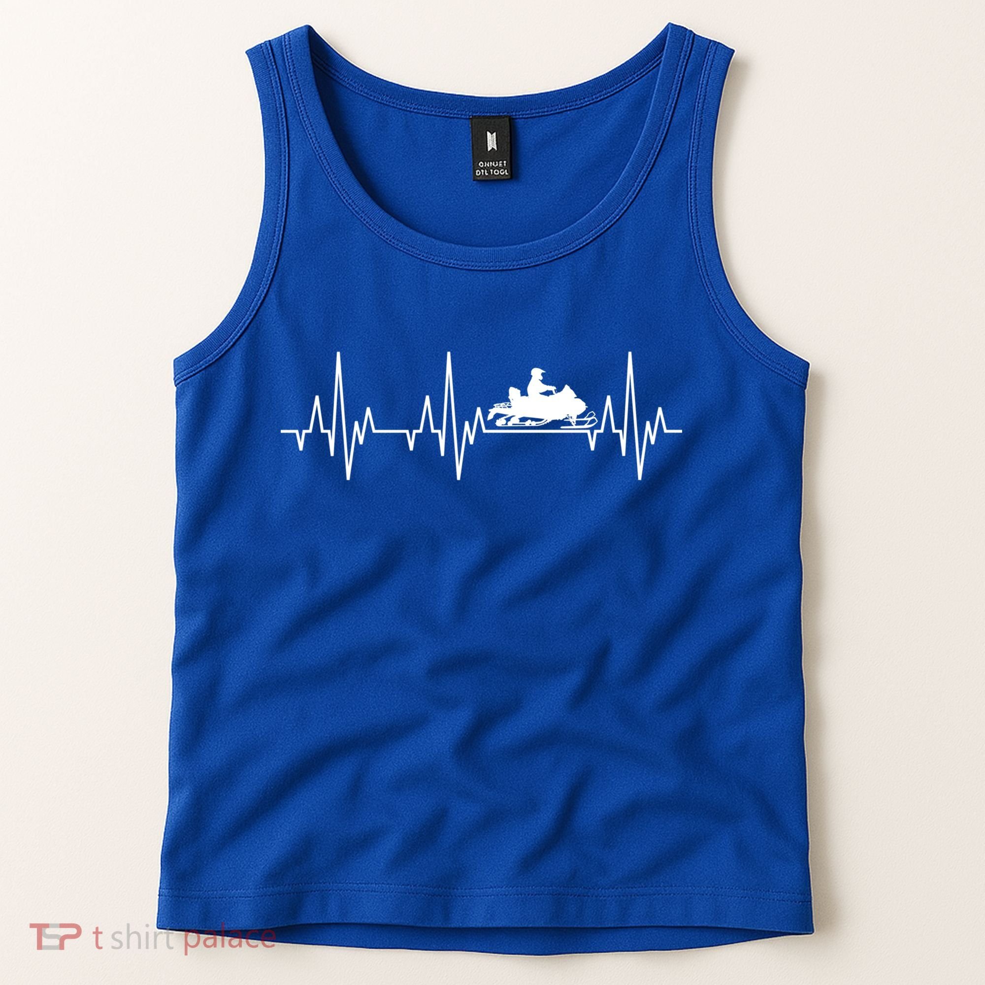 Snowmobile Rider Snowmobiling Winter Sports Snow Heartbeat Gift Tank Top