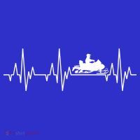 Snowmobile Rider Snowmobiling Winter Sports Snow Heartbeat Gift Kids T-Shirt thumb 4
