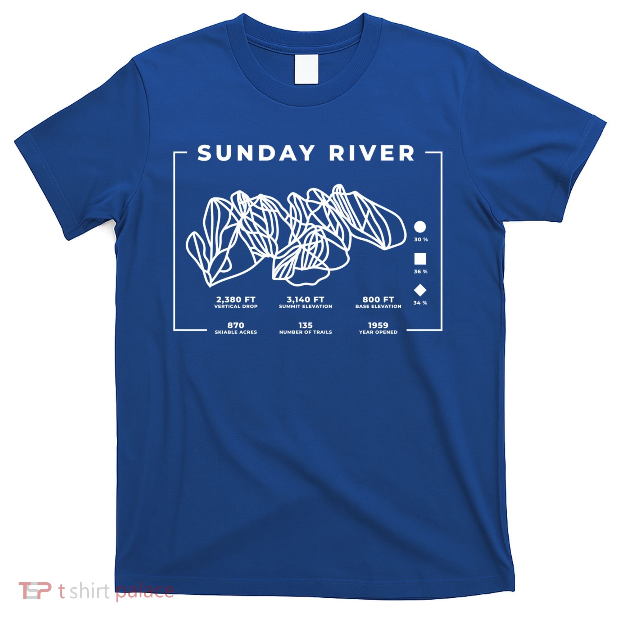 Sunday River Ski Trail Snowboard Skiing Maine Skier Gift T-Shirt