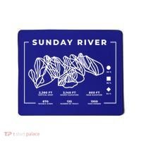Sunday River Ski Trail Snowboard Skiing Maine Skier Gift Mousepad thumb 0