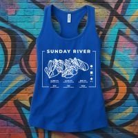 Sunday River Ski Trail Snowboard Skiing Maine Skier Gift Women's Tank Top thumb 3