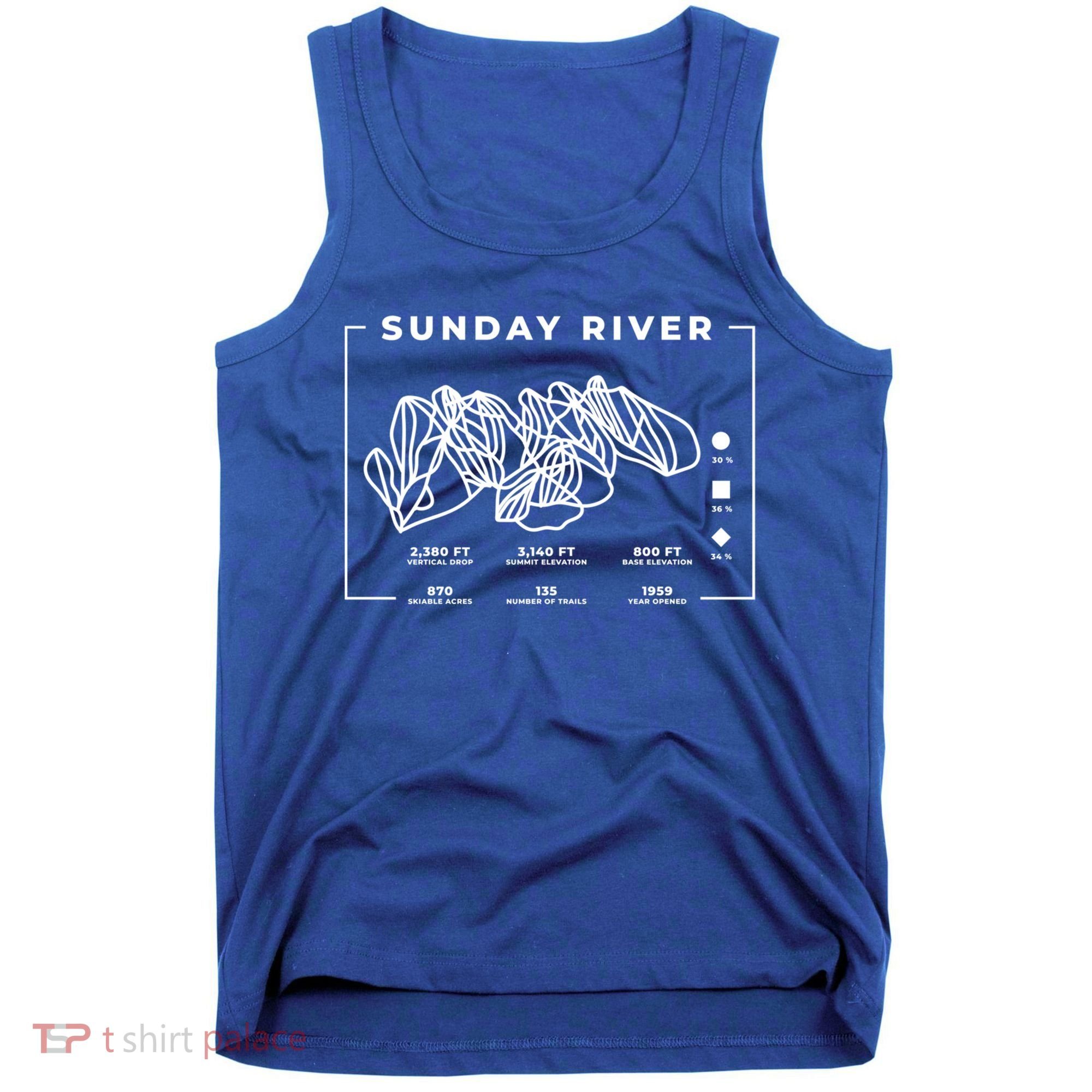 Sunday River Ski Trail Snowboard Skiing Maine Skier Gift Tank Top