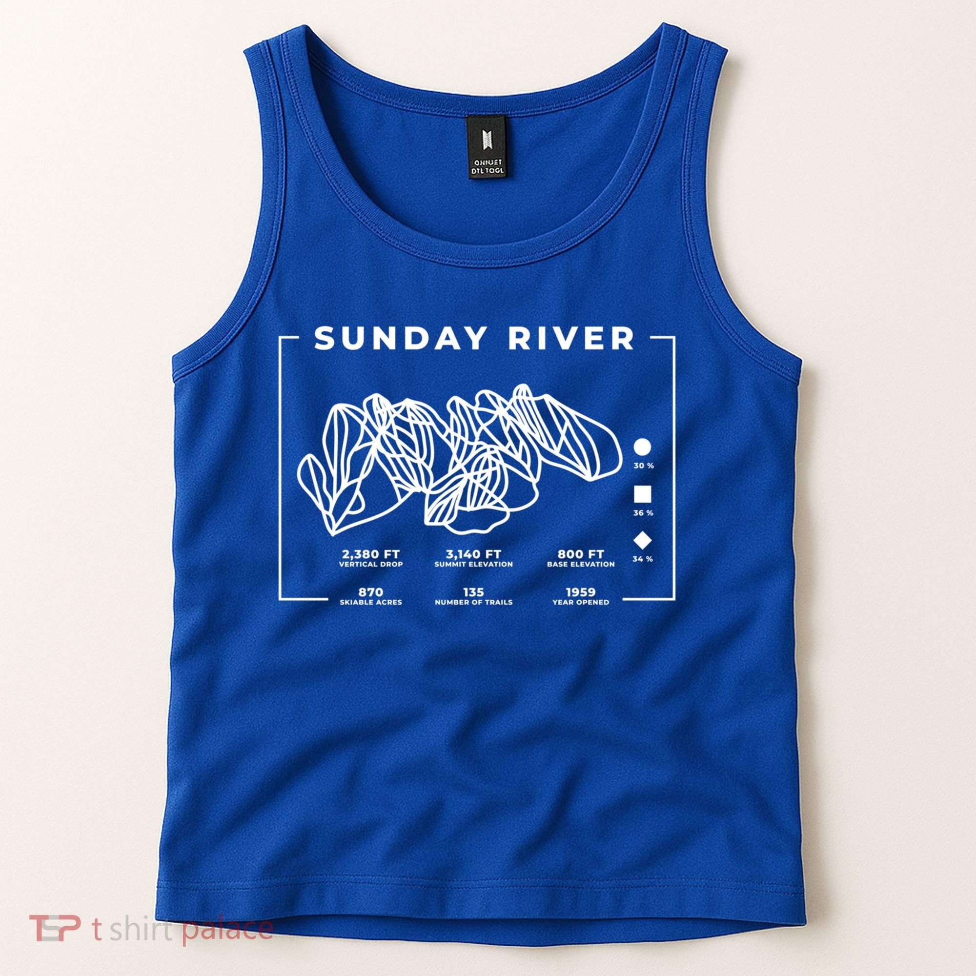 Sunday River Ski Trail Snowboard Skiing Maine Skier Gift Tank Top