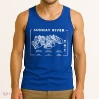 Sunday River Ski Trail Snowboard Skiing Maine Skier Gift Tank Top thumb 3