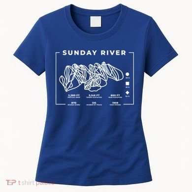 Sunday River Ski Trail Snowboard Skiing Maine Skier Gift Women's T-Shirt