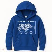 Sunday River Ski Trail Snowboard Skiing Maine Skier Gift Kids Hoodie thumb 0