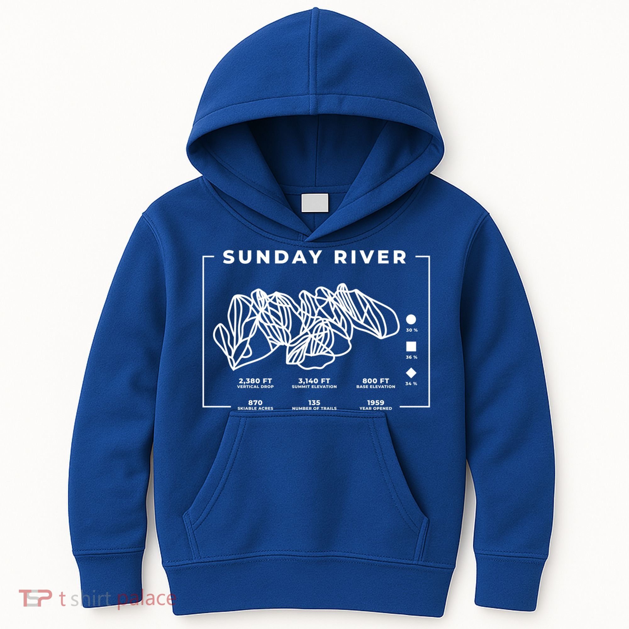 Sunday River Ski Trail Snowboard Skiing Maine Skier Gift Kids Hoodie