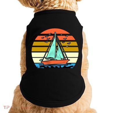 Sailing Retro Sail Boat Doggie Tank