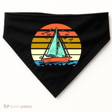 Sailing Retro Sail Boat USA-Made Doggie Bandana