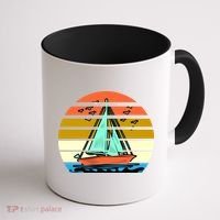 Sailing Retro Sail Boat Coffee Mug thumb 1