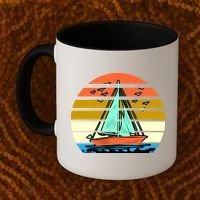 Sailing Retro Sail Boat Coffee Mug thumb 2