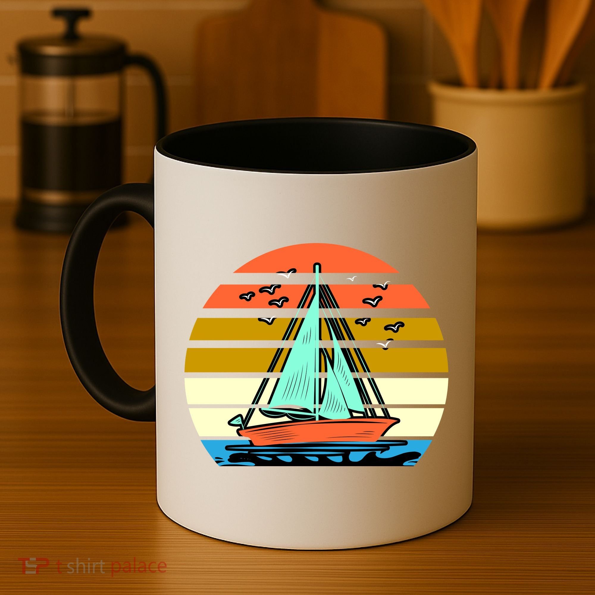 Sailing Retro Sail Boat Coffee Mug