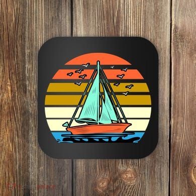 Sailing Retro Sail Boat Coaster