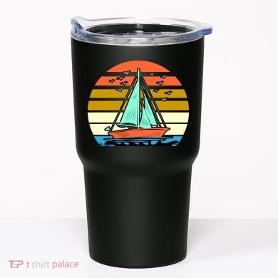 Sailing Retro Sail Boat Tumbler