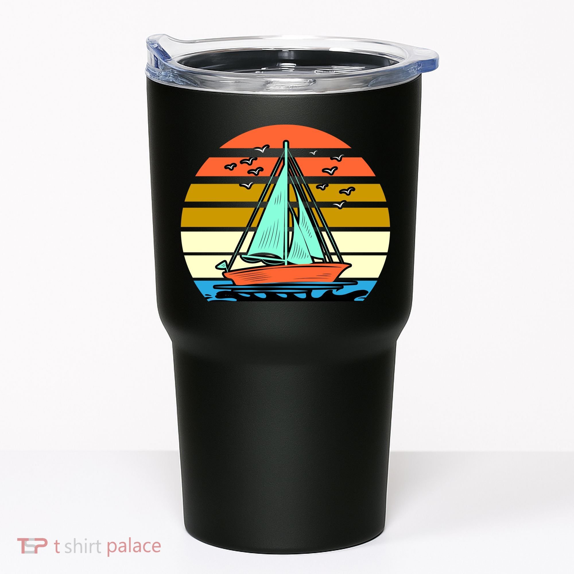 Sailing Retro Sail Boat Tumbler