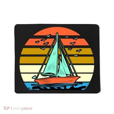 Sailing Retro Sail Boat Mousepad