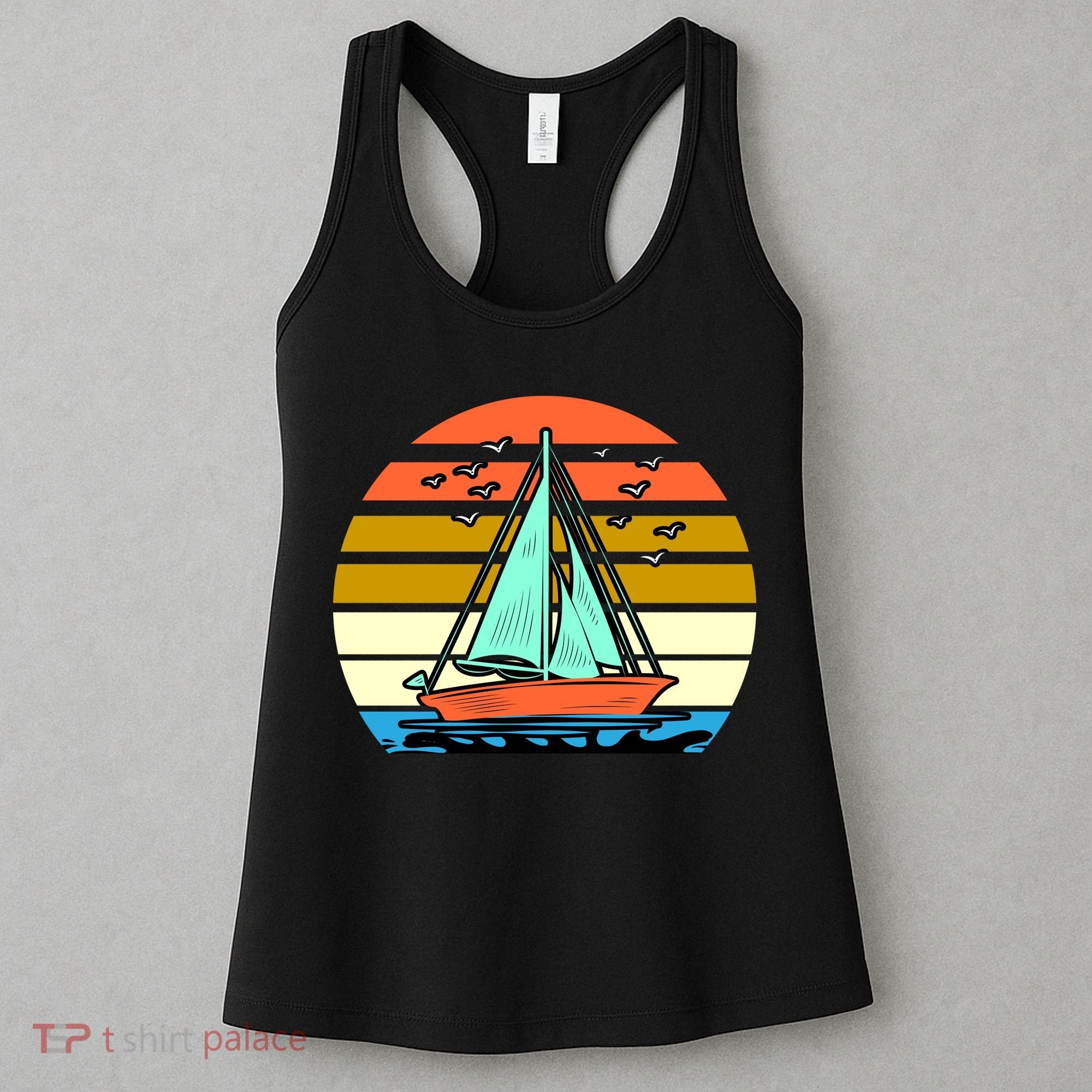 Sailing Retro Sail Boat Women's Tank Top