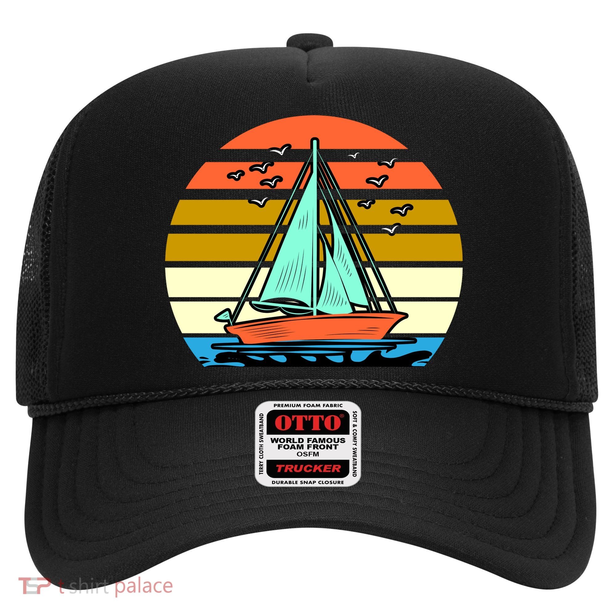 Sailing Retro Sail Boat Hat