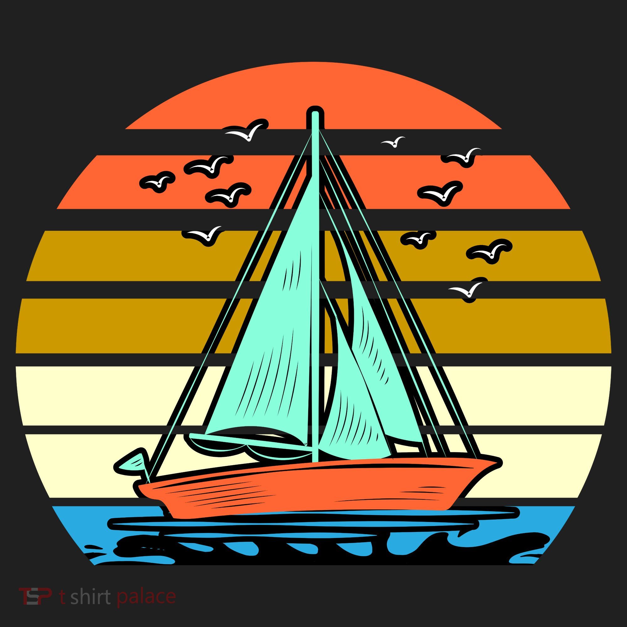Sailing Retro Sail Boat Hat
