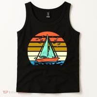Sailing Retro Sail Boat Tank Top thumb 2