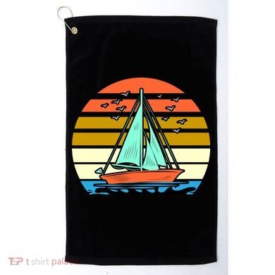 Sailing Retro Sail Boat Golf Towel
