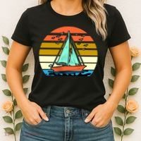 Sailing Retro Sail Boat Women's T-Shirt thumb 2