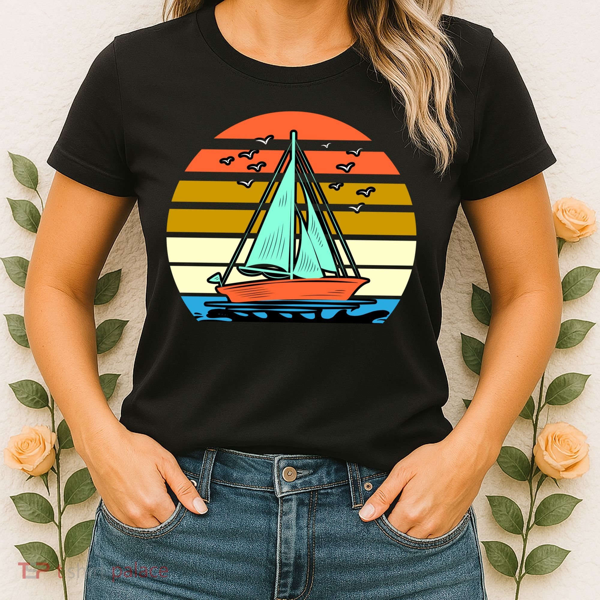 Sailing Retro Sail Boat Women's T-Shirt
