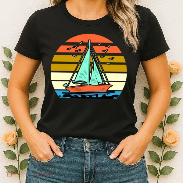 Sailing Retro Sail Boat Women's T-Shirt