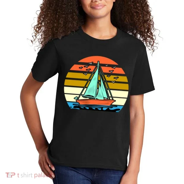 Sailing Retro Sail Boat Kids T-Shirt