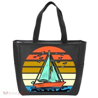 Sailing Retro Sail Boat Tote Bag