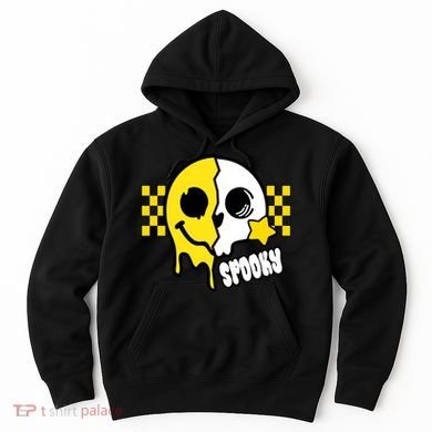 Spooky Retro Smile Skeleton Halloween Hoodie