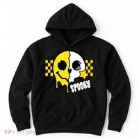 Spooky Retro Smile Skeleton Halloween Hoodie thumb 0