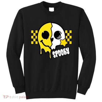 Spooky Retro Smile Skeleton Halloween Sweatshirt