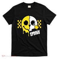 Spooky Retro Smile Skeleton Halloween T-Shirt thumb 0